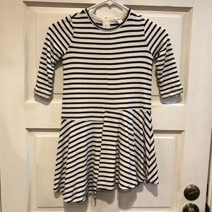 Crewcuts Girls 7 Asymmetrical Hem Striped Dress